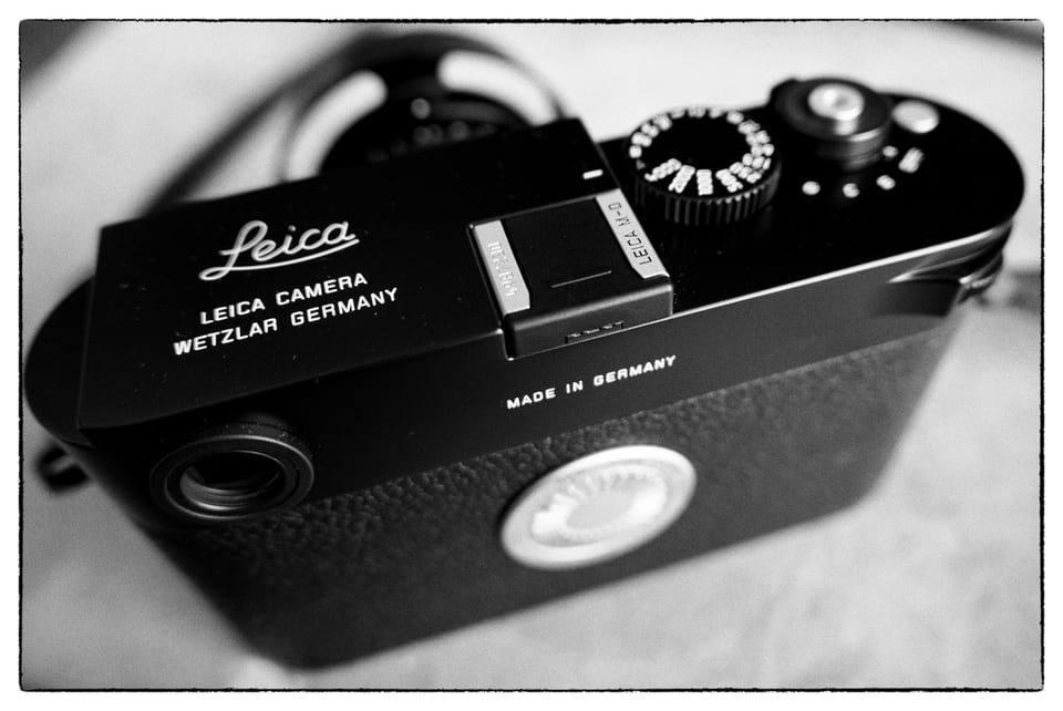 Rear of the Leica M-D Typ 262 showing the blank back plate and large ISO dial