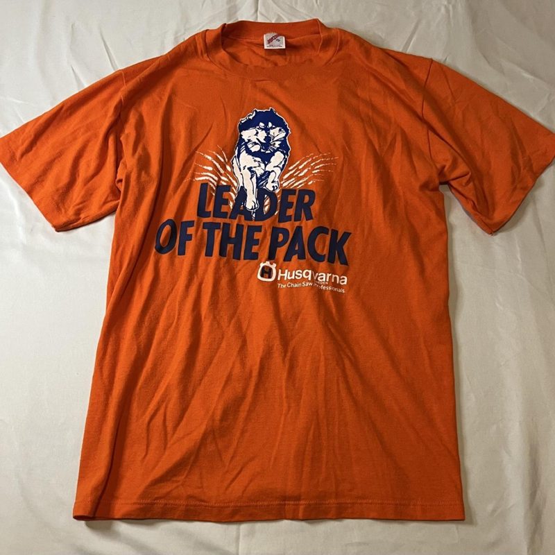 80s Husqvarna Leader Of The Pack tee, Jerzees
