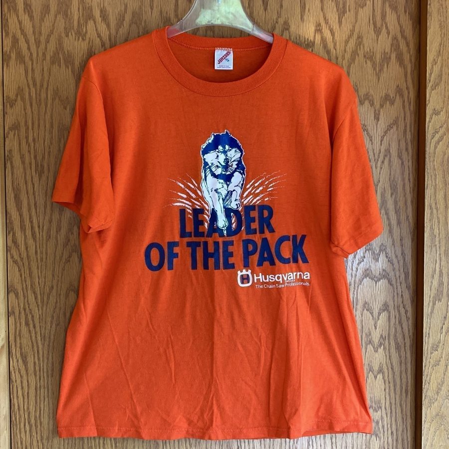 Husqvarna Leader Of The Pack tee, Jerzees Made in USA, XL