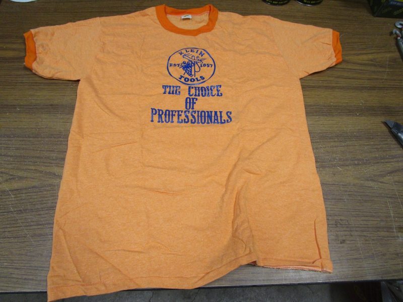 NOS 70s Russell Athletic orange Klein Choice of Professionals tee