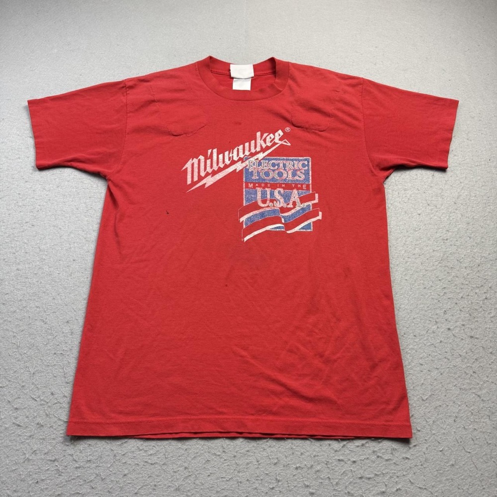 Red Milwaukee Electric Tools Made in the USA tee, K-Products