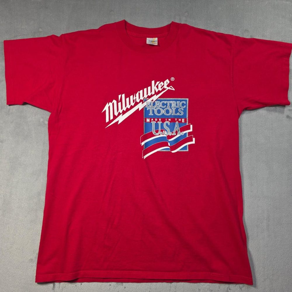 90s Milwaukee Electric Tools Made in USA single stitch tee